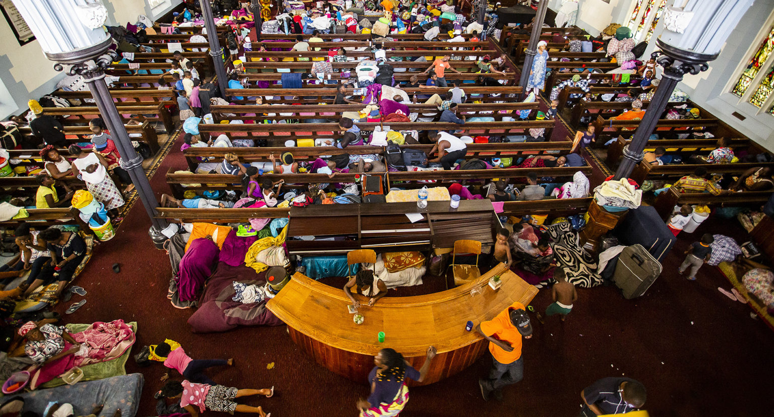 CIDADE DO CABO, ÁFRICA DO SUL - JANEIRO Refugiados na Igreja Metodista Central na Praça do Mercado Verde em 23 de janeiro de 2020 na Cidade do Cabo. (Foto: Gallo Images / Jacques Stander)